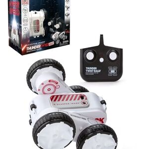Sharper Image Thunder Twist Remote Control Car - White and Black